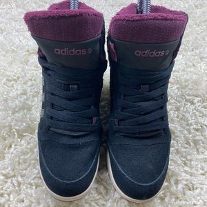 Adidas Women’s Neo Super Wedge (size 7) Black & Purple